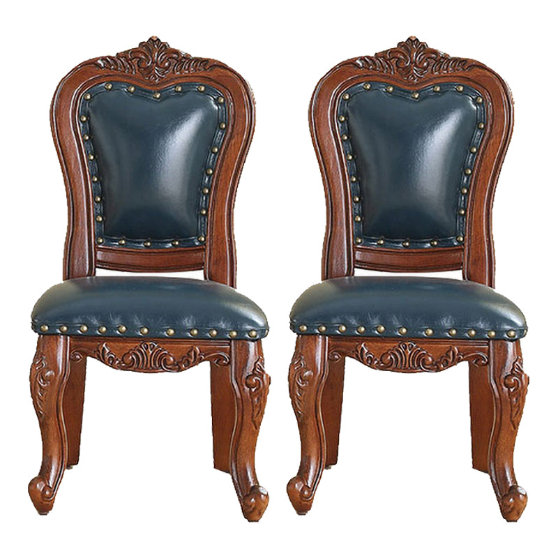Traditional Wood Dining Armless Chair Open Back Dining Side Chair for Restaurant