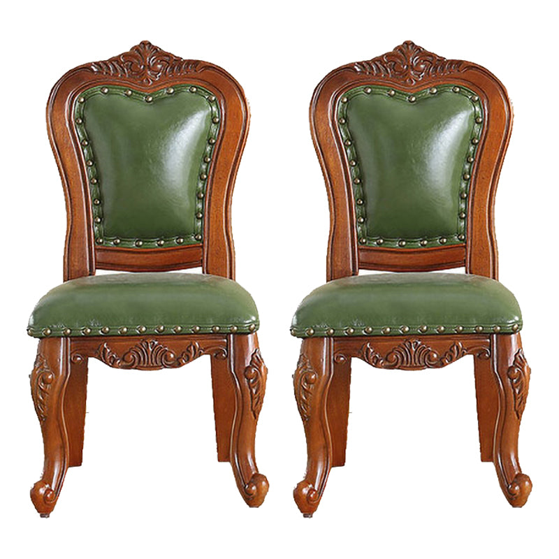Traditional Wood Dining Armless Chair Open Back Dining Side Chair for Restaurant