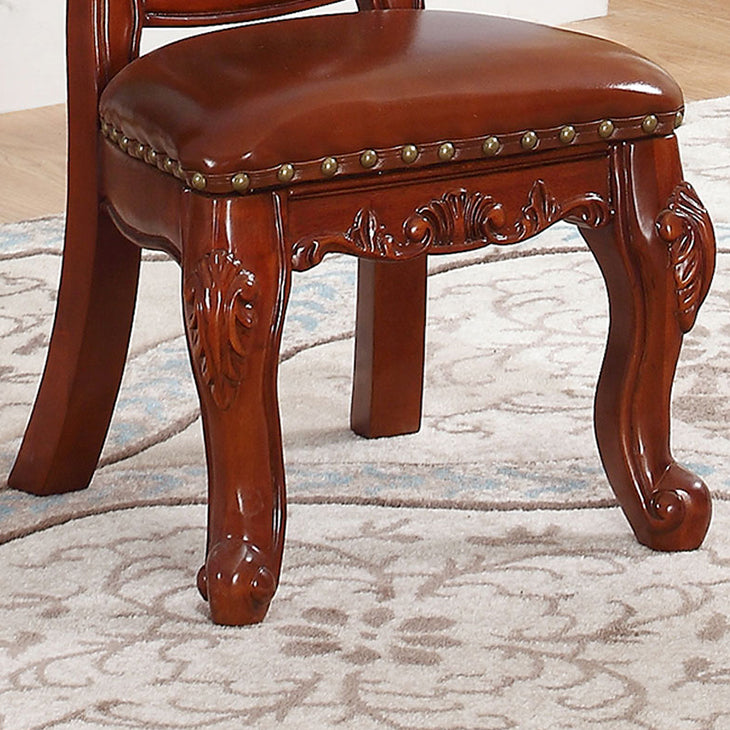 Traditional Wood Dining Armless Chair Open Back Dining Side Chair for Restaurant