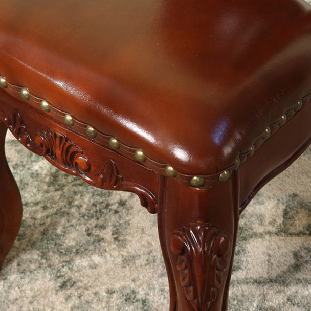 Traditional Wood Dining Armless Chair Open Back Dining Side Chair for Restaurant