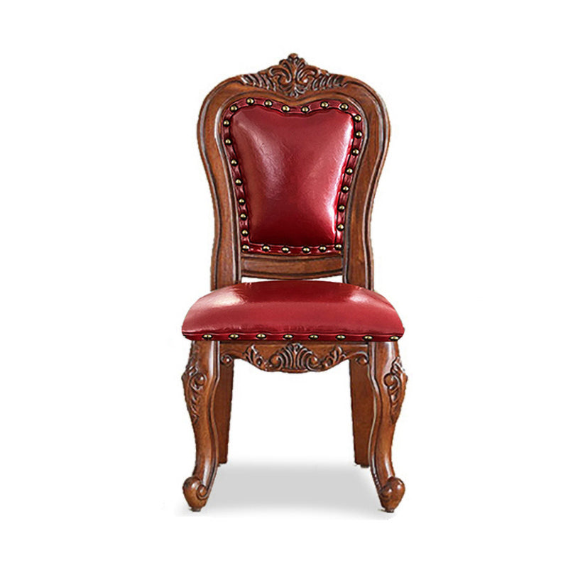 Traditional Wood Dining Armless Chair Open Back Dining Side Chair for Restaurant