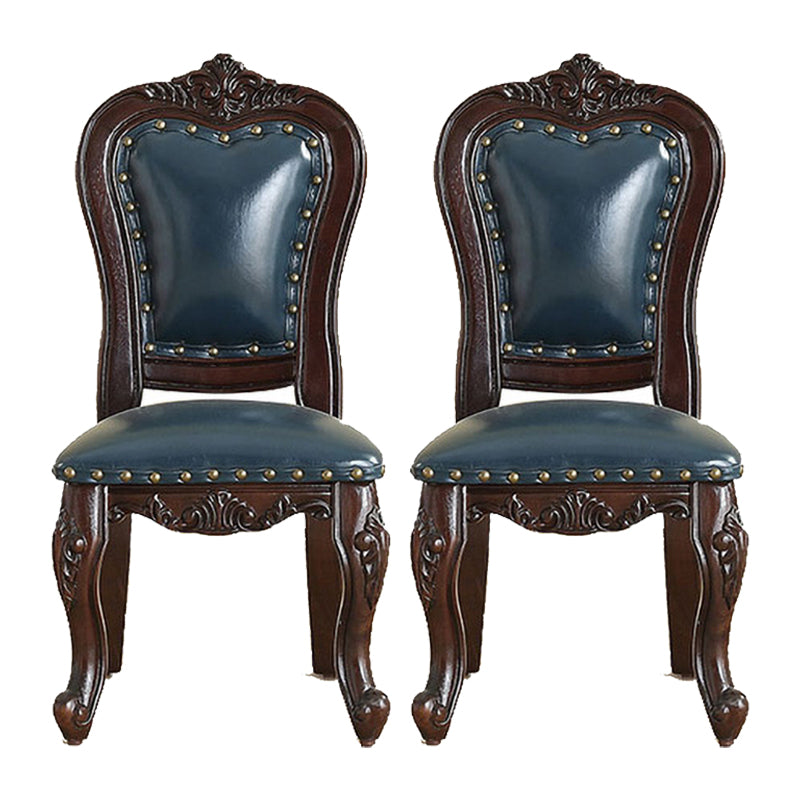 Traditional Wood Dining Armless Chair Open Back Dining Side Chair for Restaurant