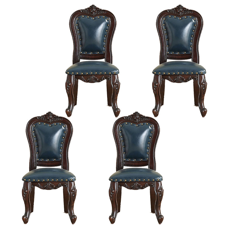 Traditional Wood Dining Armless Chair Open Back Dining Side Chair for Restaurant