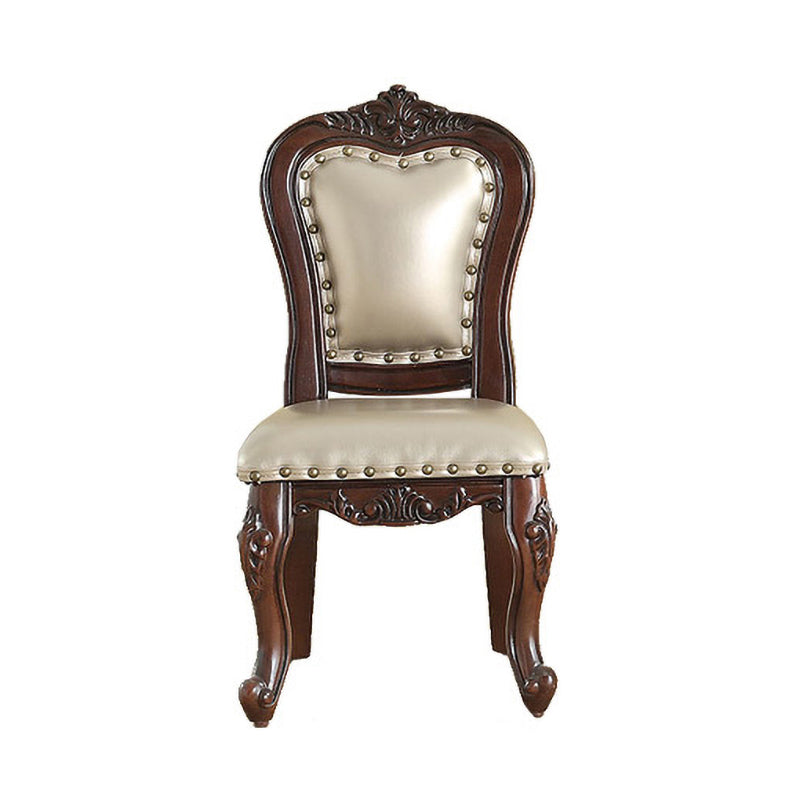 Traditional Wood Dining Armless Chair Open Back Dining Side Chair for Restaurant