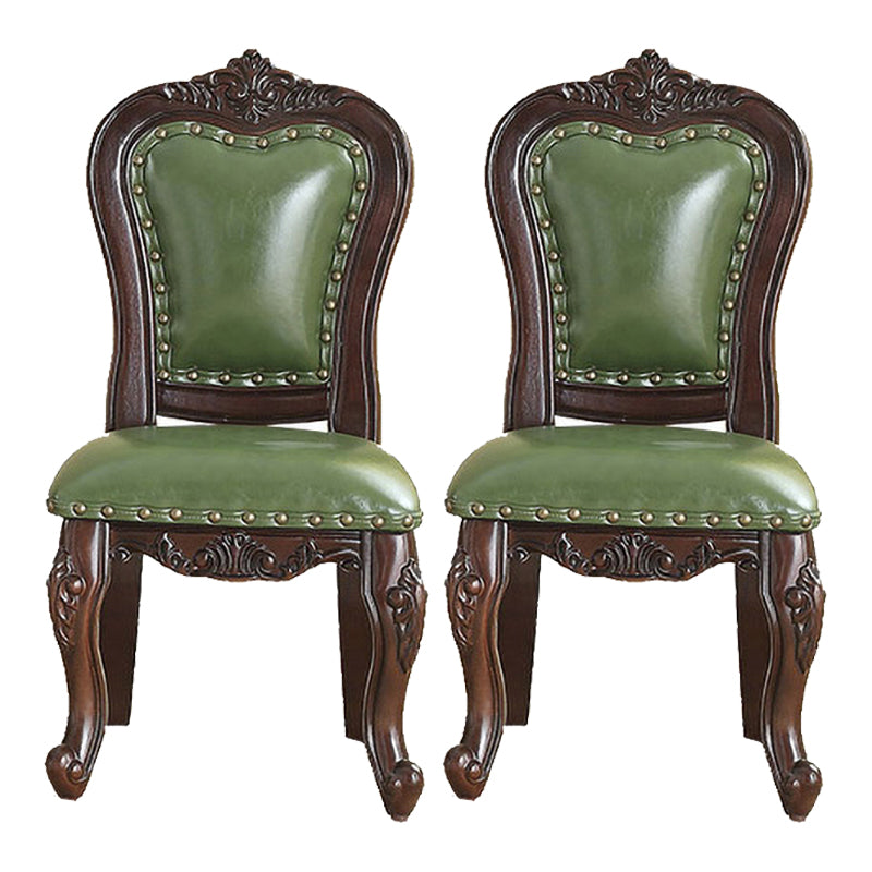 Traditional Wood Dining Armless Chair Open Back Dining Side Chair for Restaurant