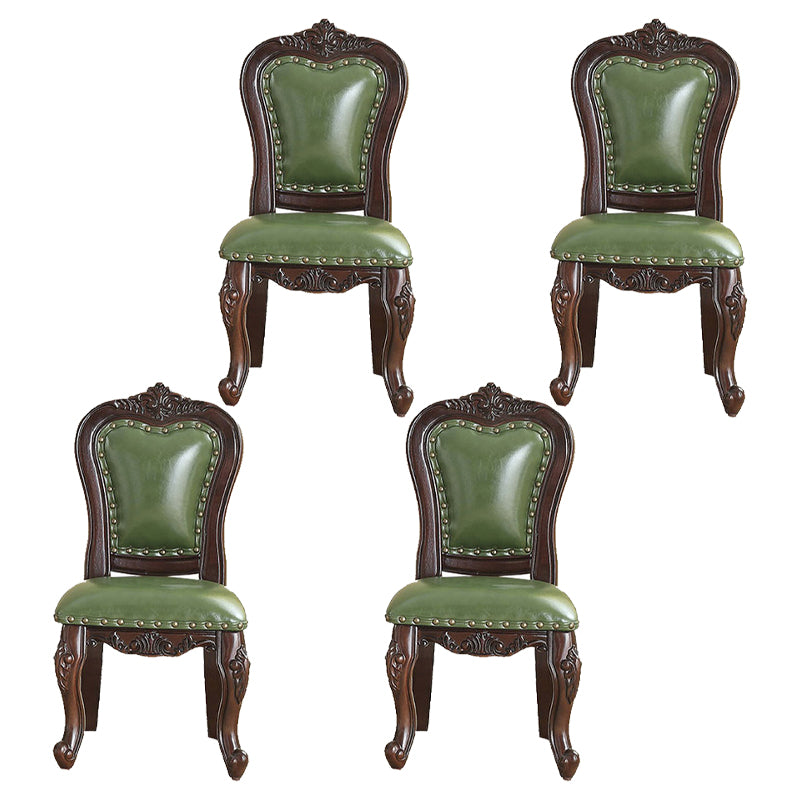 Traditional Wood Dining Armless Chair Open Back Dining Side Chair for Restaurant