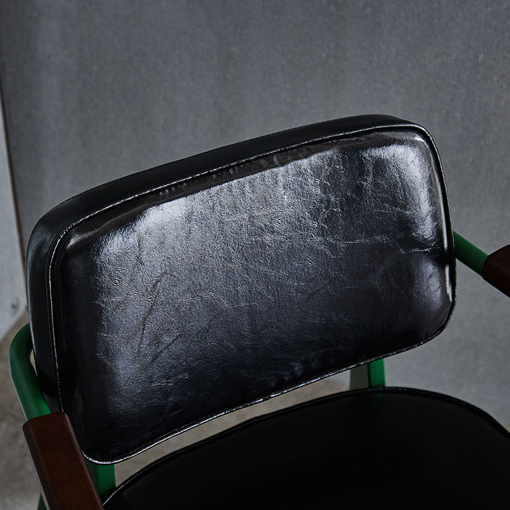 Chaise de salle à manger industrielle en métal, bras ouvert, chaise latérale de salle à manger pour usage domestique