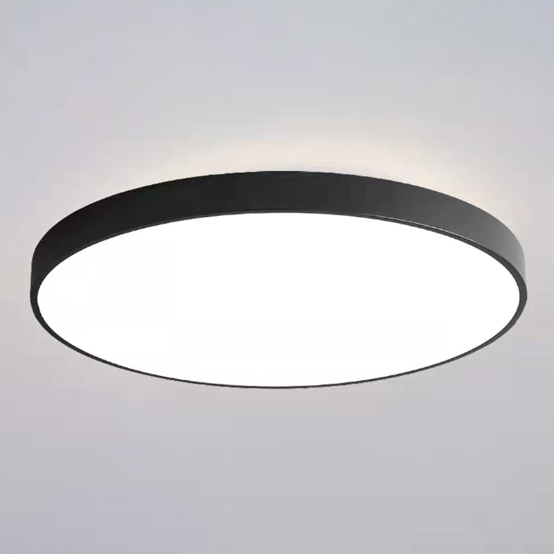 Round Shape Ceiling Lamp Modern Macaroon Iron 1 Light Flush Mount for Balcony Corridor