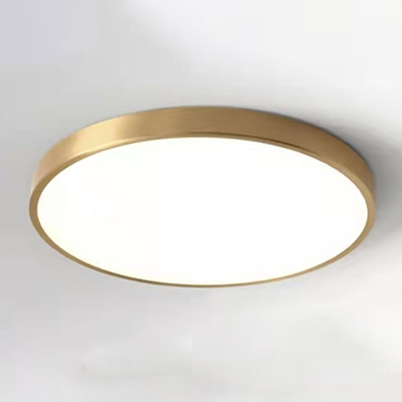 Round Shape Ceiling Lamp Modern Macaroon Iron 1 Light Flush Mount for Balcony Corridor