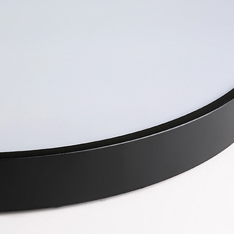 Round Shape Ceiling Lamp Modern Macaroon Iron 1 Light Flush Mount for Balcony Corridor