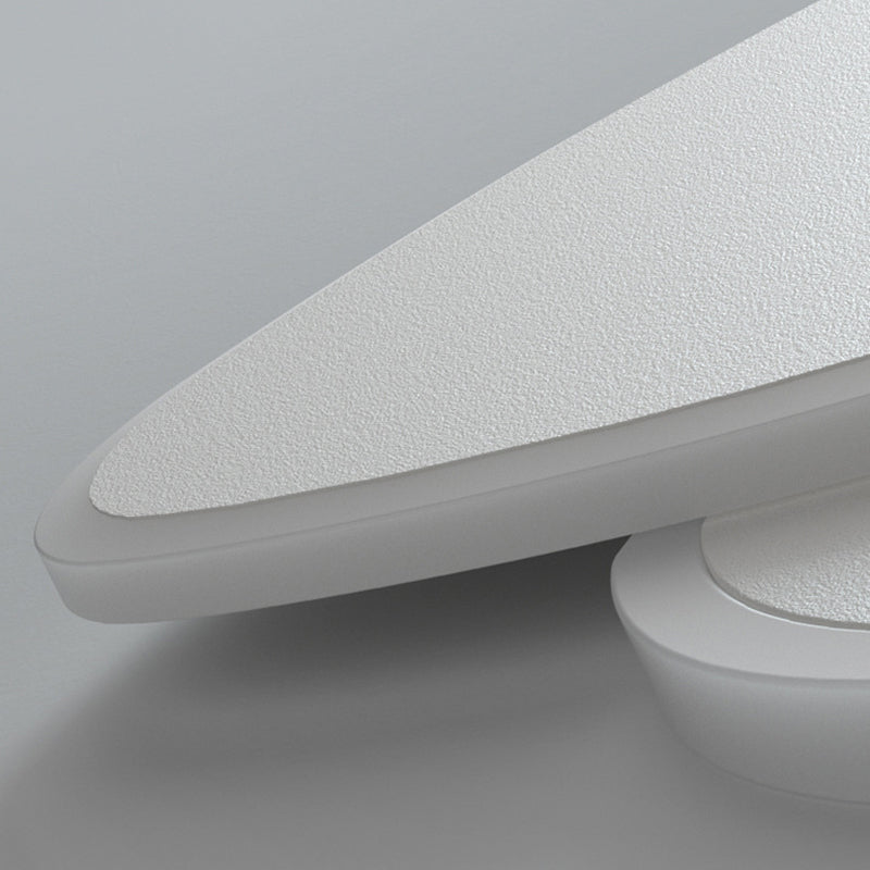 Apparecchio da soffitto a LED bianco acrilico in moderna semplicità ovale in ferro laccato con montaggio ad incasso