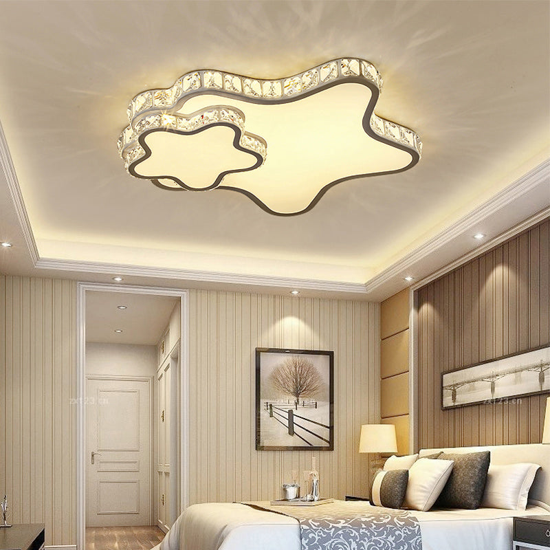 Kristallgeometrische LED-Unterputzleuchte im modernen Luxus-Stil aus Edelstahl für Schlafzimmer