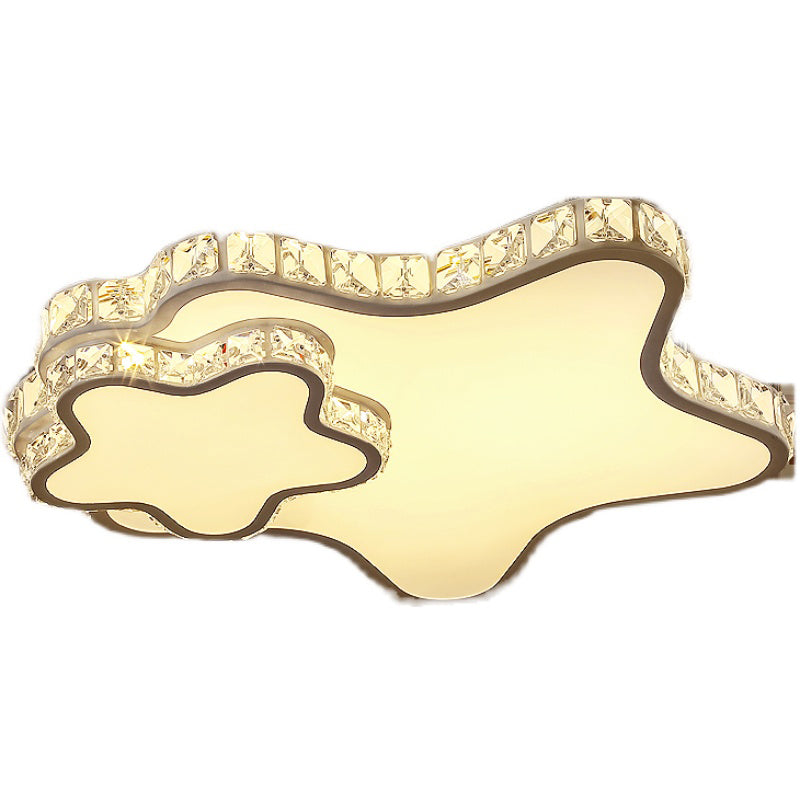 Kristallgeometrische LED-Unterputzleuchte im modernen Luxus-Stil aus Edelstahl für Schlafzimmer