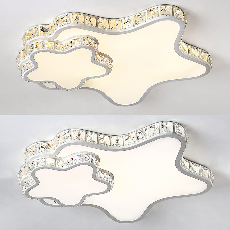 Kristallgeometrische LED-Unterputzleuchte im modernen Luxus-Stil aus Edelstahl für Schlafzimmer