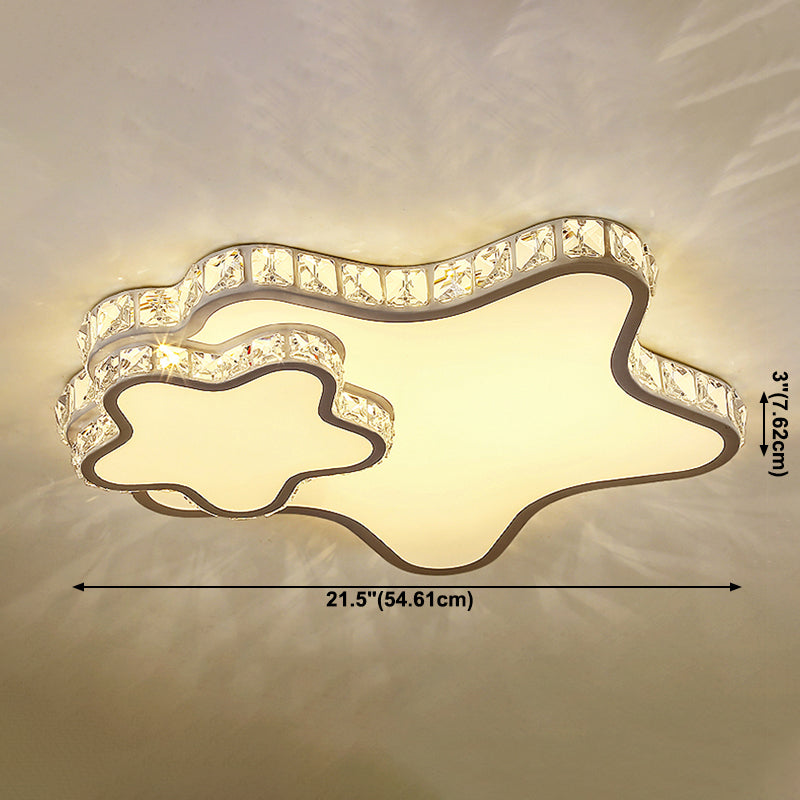 Kristallgeometrische LED-Unterputzleuchte im modernen Luxus-Stil aus Edelstahl für Schlafzimmer