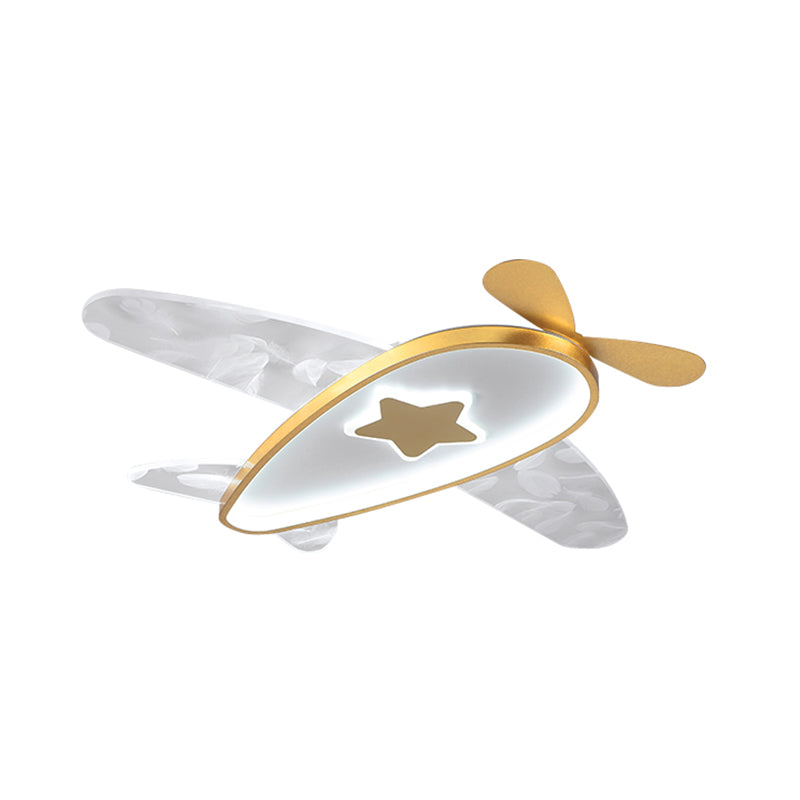 Modern Artistic LED Ceiling Fixture Wrought Iron Feather Flush Mount with Acrylic Shade