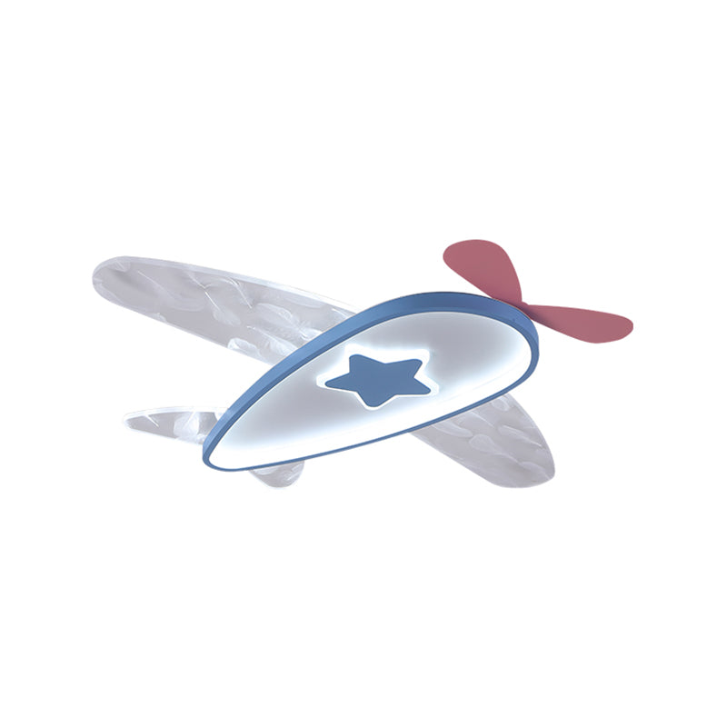 Modern Artistic LED Ceiling Fixture Wrought Iron Feather Flush Mount with Acrylic Shade