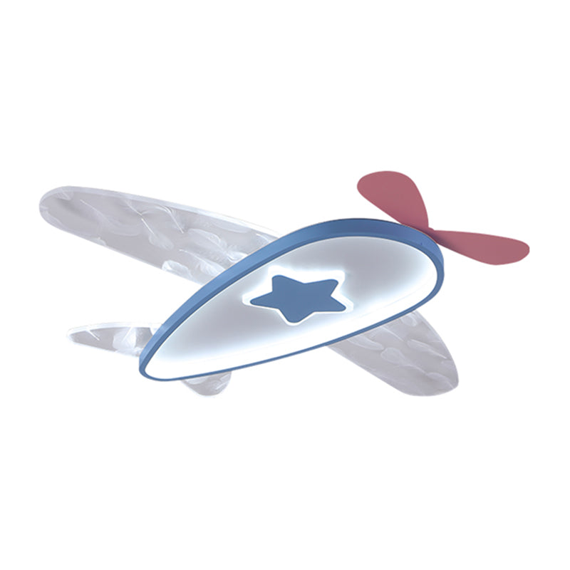 Modern Artistic LED Ceiling Fixture Wrought Iron Feather Flush Mount with Acrylic Shade