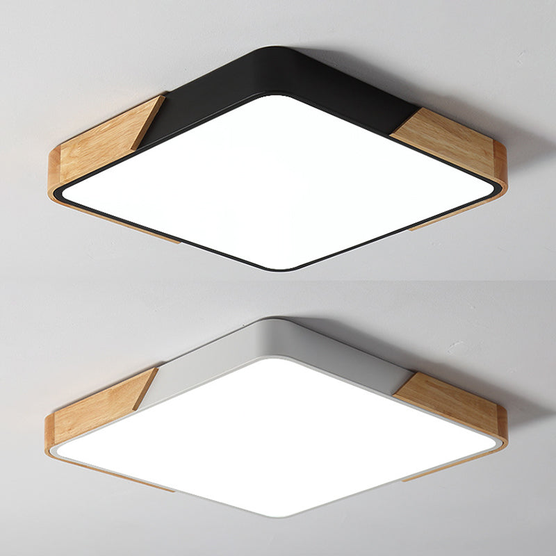 Geometry Shape Ceiling Lamp Modern Macaroon Iron 1 Light Flush Mount for Bedroom