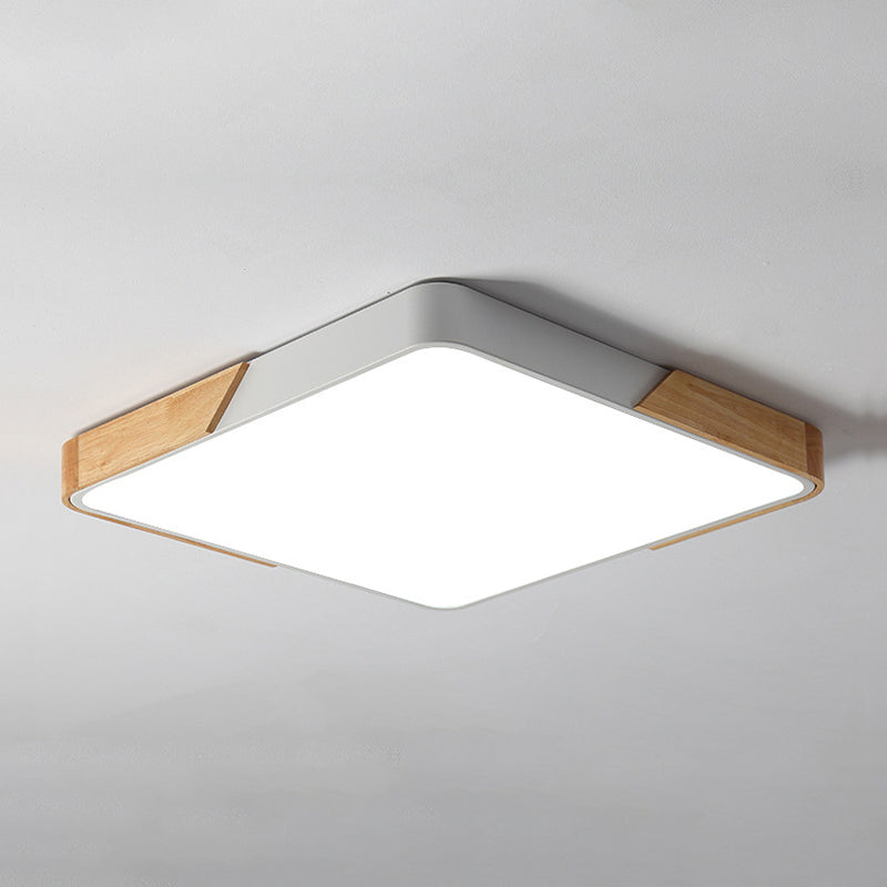 Geometry Shape Ceiling Lamp Modern Macaroon Iron 1 Light Flush Mount for Bedroom
