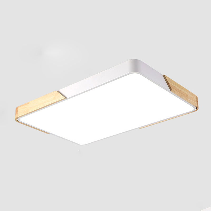Geometry Shape Ceiling Lamp Modern Macaroon Iron 1 Light Flush Mount for Bedroom