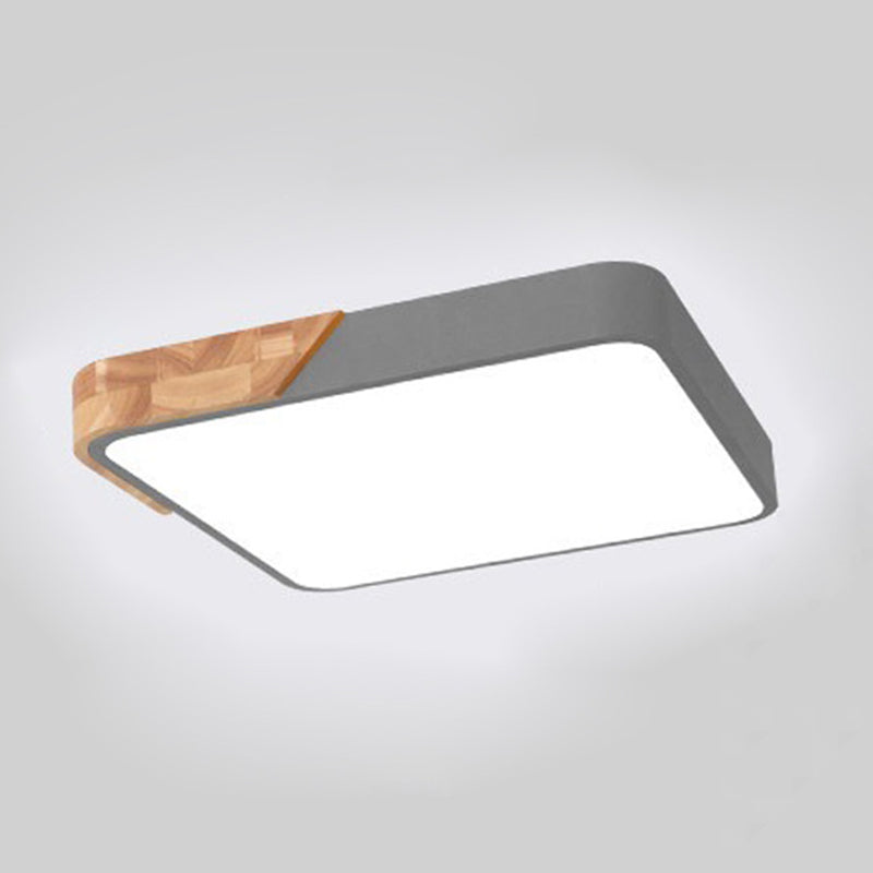 Geometry Shape Ceiling Lamp Modern Macaroon Iron 1 Light Flush Mount for Bedroom