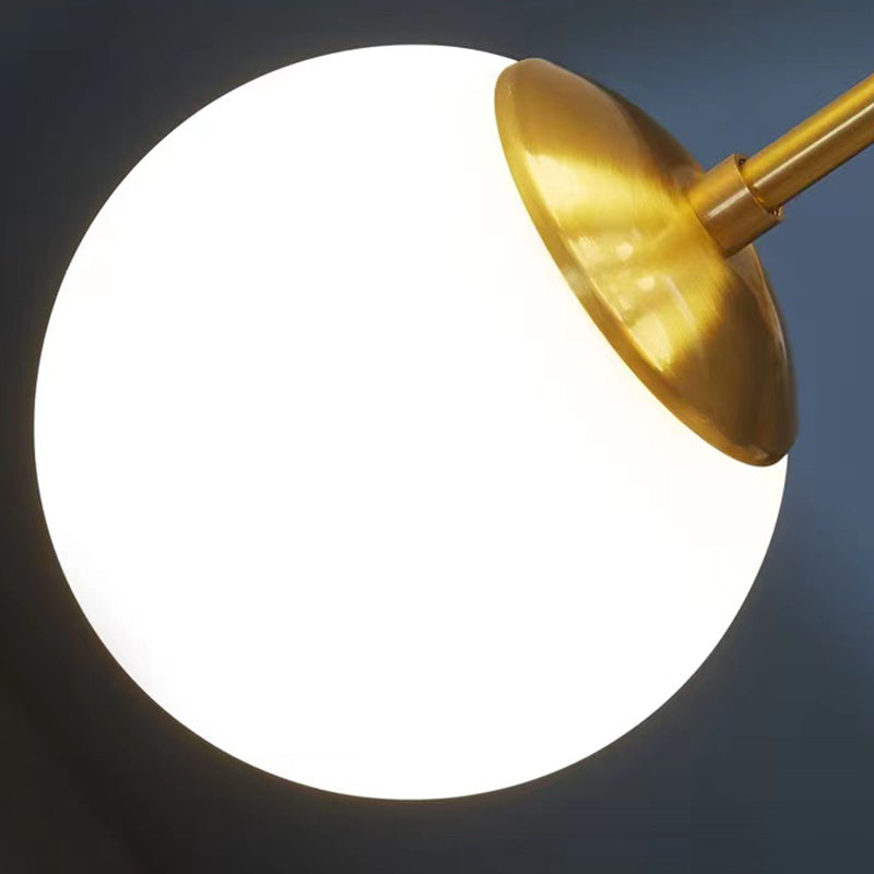 Modern Style Spherical Shape Island Lights Glass 6 Light Island Lighting in Gold