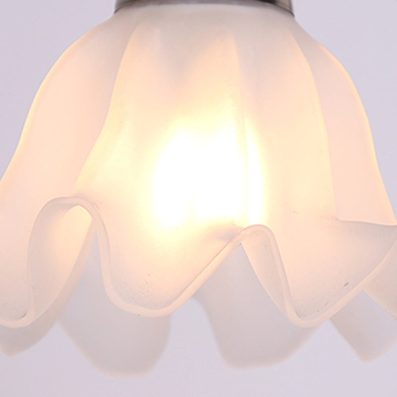 Modern Style Flower Shape Table Lamp Glass 1 Light Table Light