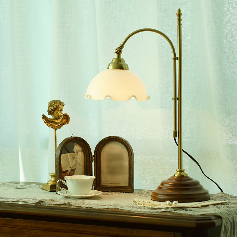 1 Light Modernism Night Table Lamps Metal Flower Nightstand Lamp for Bedroom