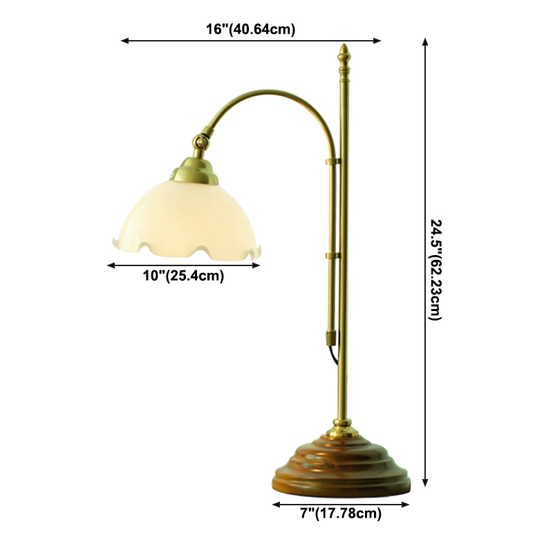 1 Light Modernism Night Table Lamps Metal Flower Nightstand Lamp for Bedroom