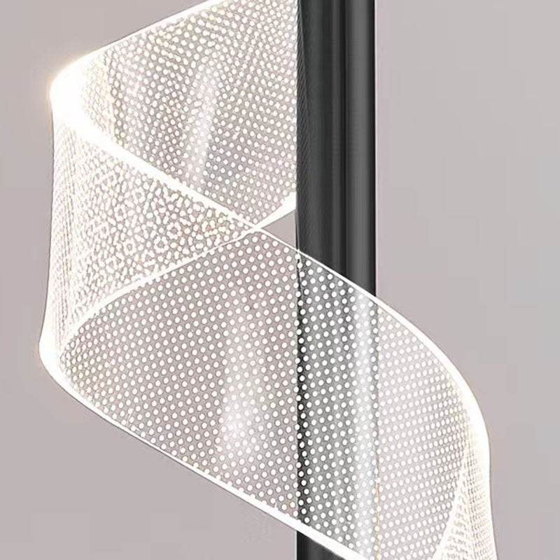 Modern Artistic LED Pendant Light Aluminium Linear Hanging Lamp with Acrylic Shade