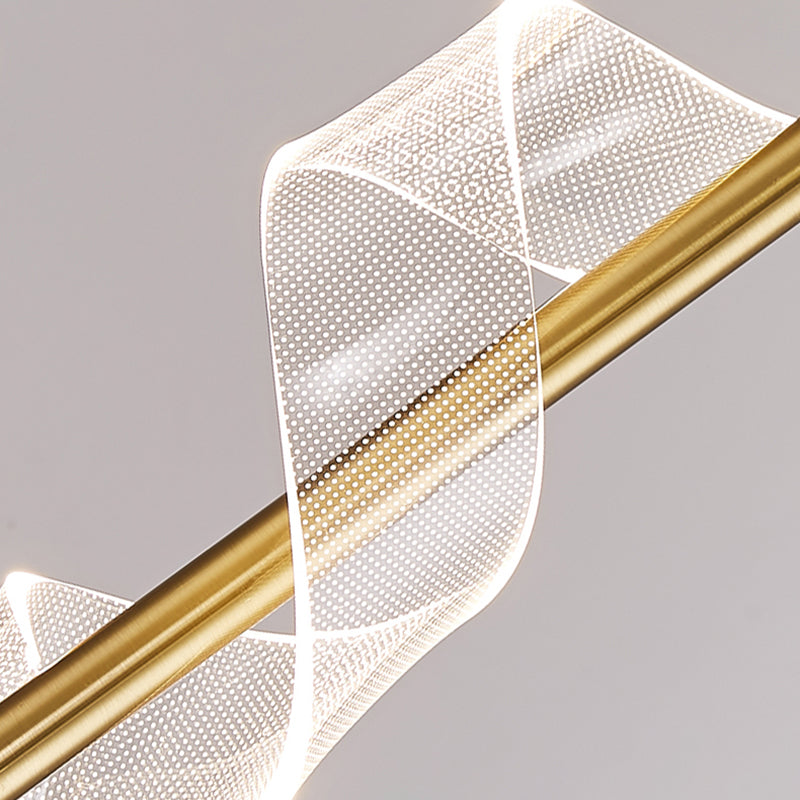 Modern Artistic LED Pendant Light Aluminium Linear Hanging Lamp with Acrylic Shade