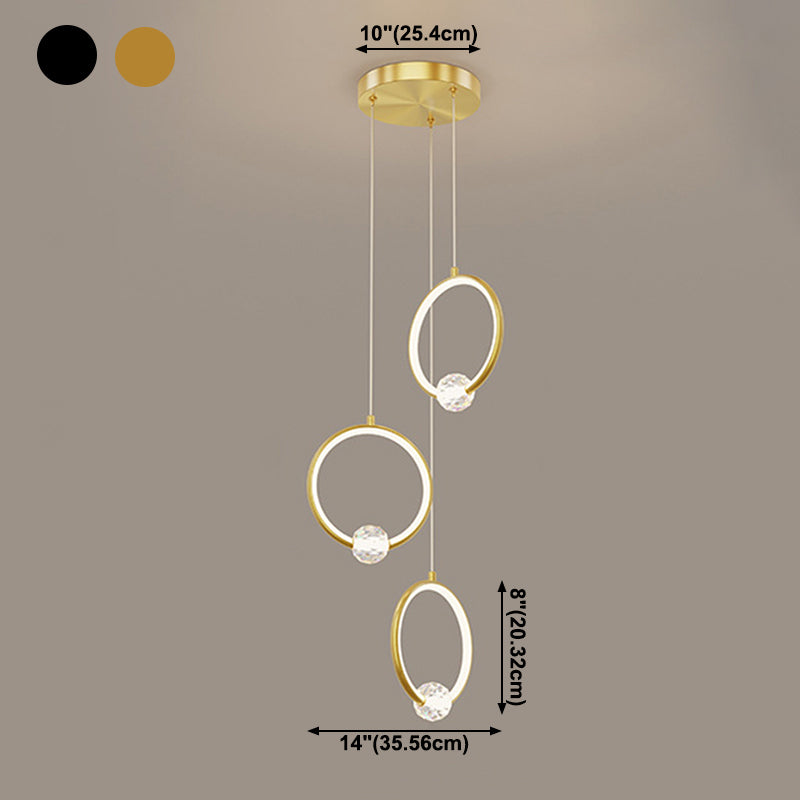 Moderne stijl ronde schaduw hangende licht kristallen licht hanglamp voor eetkamer