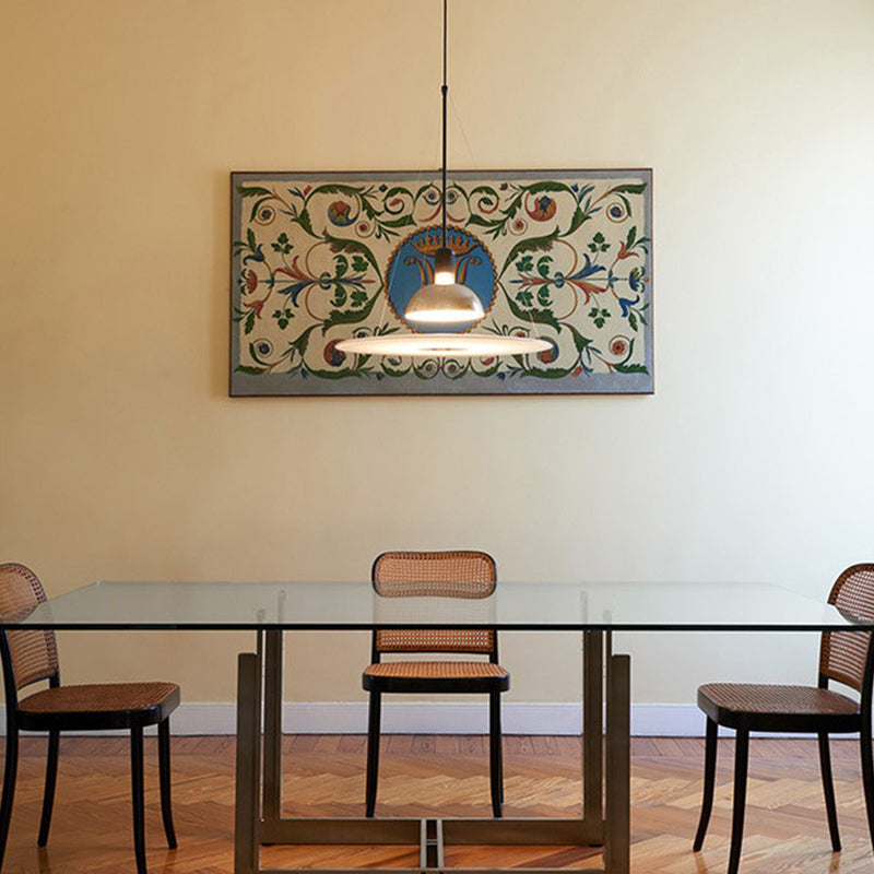 Postmoderne stijl UFO -vorm hangend licht metaal 1 lichte hanglamp voor eetkamer