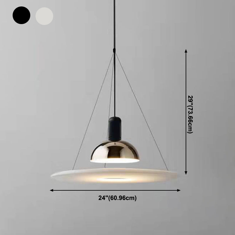 Postmoderne stijl UFO -vorm hangend licht metaal 1 lichte hanglamp voor eetkamer