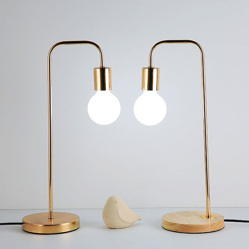 Modern Style Unique Shape Table Lamp Metal Single Light Table Light