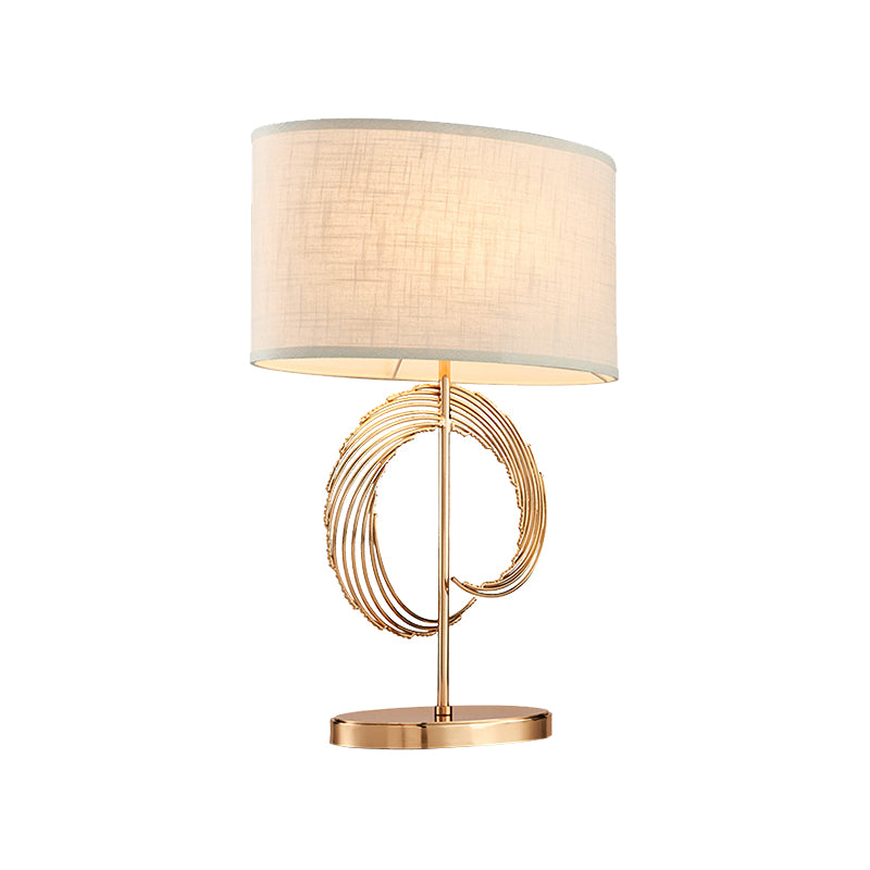 Lampe de table de nuit en or de tambour en or