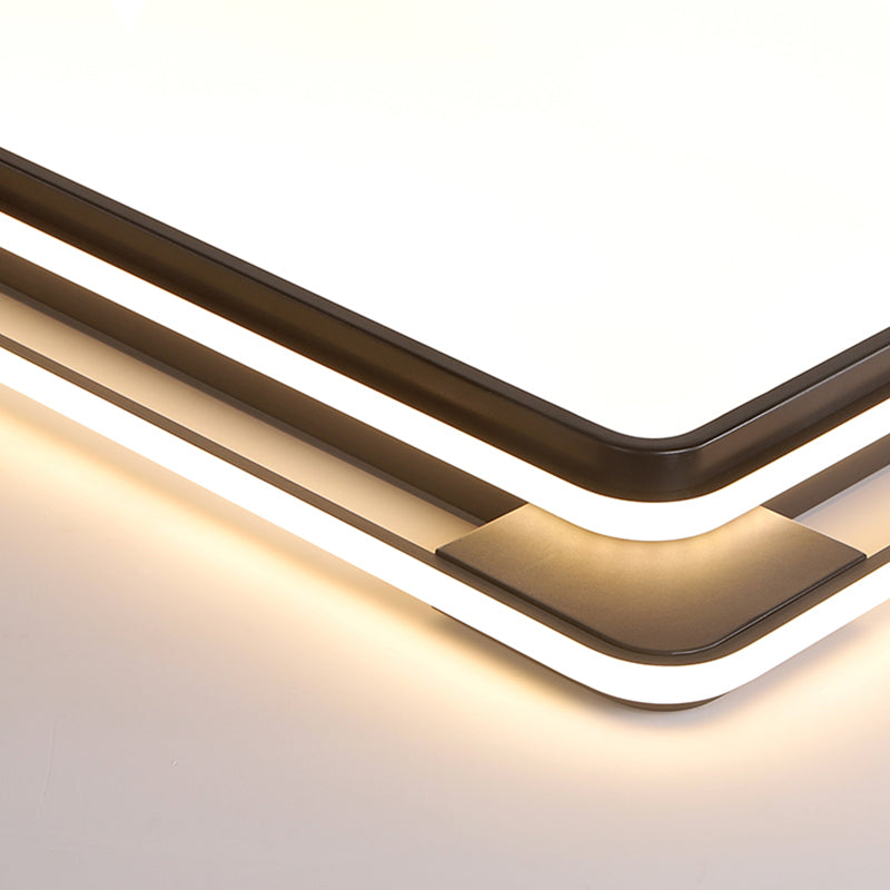 Geometric Metal Ceiling Light Fixtures Modern Flush Mount Lamp for Living Room