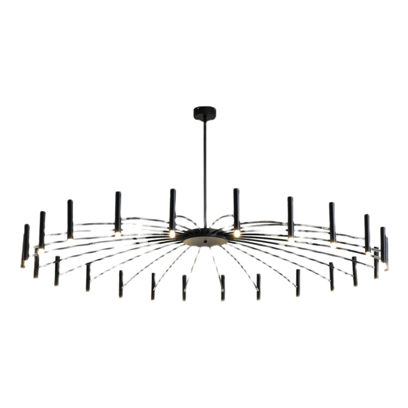 Linear Chandelier Light Fixtures Modern Multi-Head Suspension Pendant Lamps for Living Room