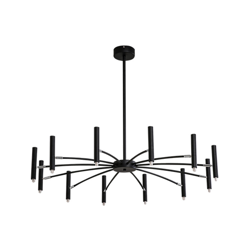 Linear Chandelier Light Fixtures Modern Multi-Head Suspension Pendant Lamps for Living Room