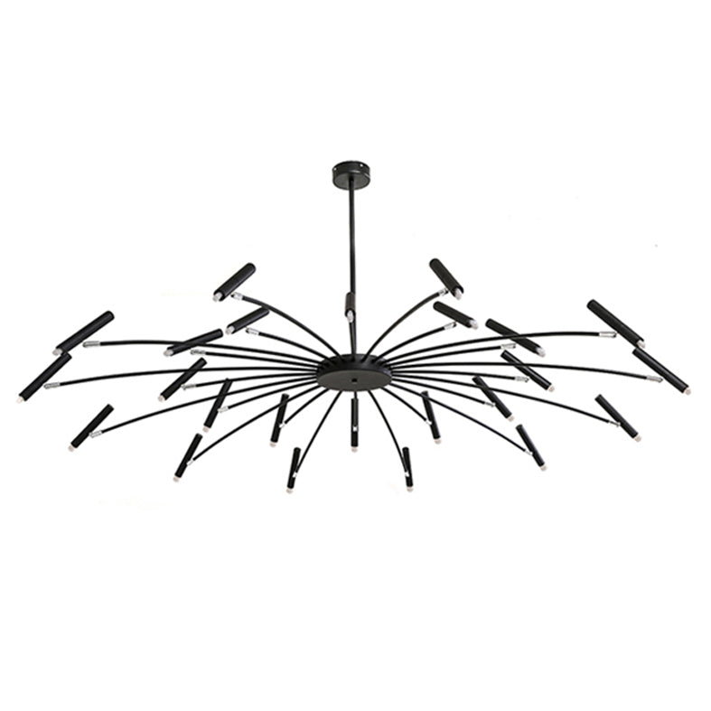 Linear Chandelier Light Fixtures Modern Multi-Head Suspension Pendant Lamps for Living Room