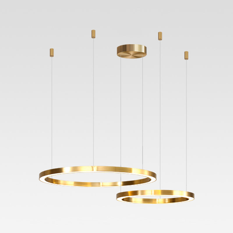 Modern Aluminum Chandelier Light Fixtures Multi-Tier Hanging Pendant Lights for Living Room