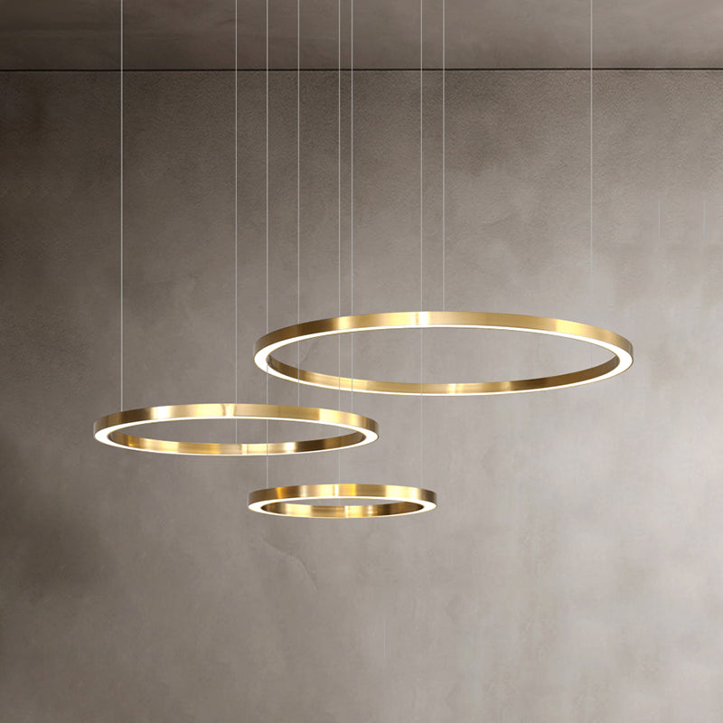 Modern Aluminum Chandelier Light Fixtures Multi-Tier Hanging Pendant Lights for Living Room