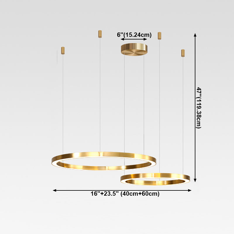 Modern Aluminum Chandelier Light Fixtures Multi-Tier Hanging Pendant Lights for Living Room