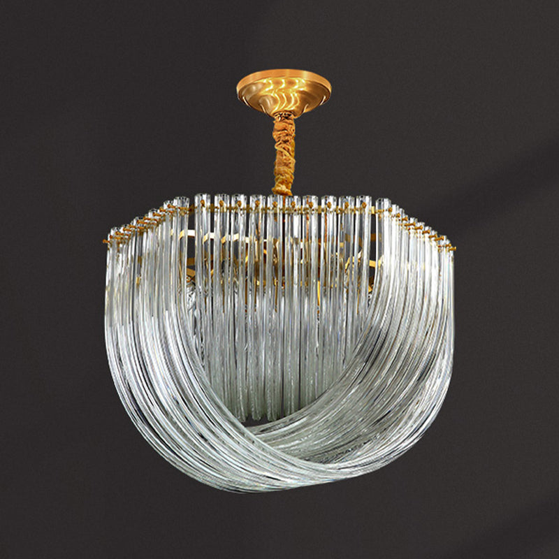 Moderne stijl kroonluchter koperen minimalisme hangend licht met kristal voor woonkamer