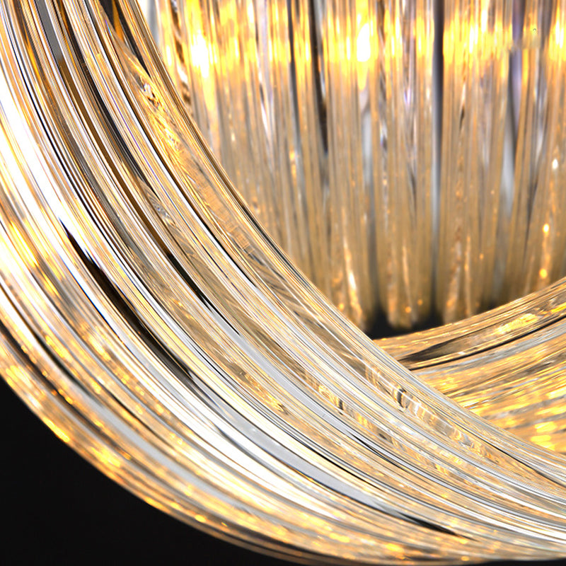 Moderne stijl kroonluchter koperen minimalisme hangend licht met kristal voor woonkamer