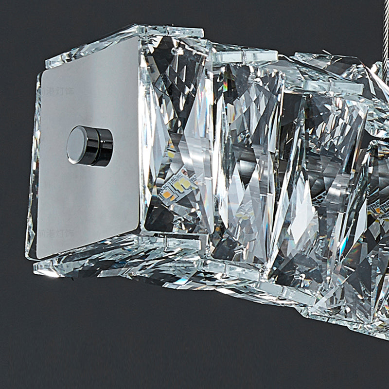 Modern Dining Island Lamp Kitchen Dining Room Crystal Hanging Lamp Fixture