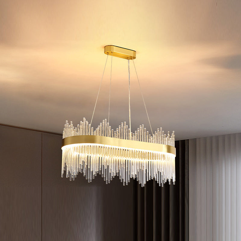 Crystal Dining Pendant Lamp Modern Kitchen Dining Room Crystal Hanging Lamp Fixture