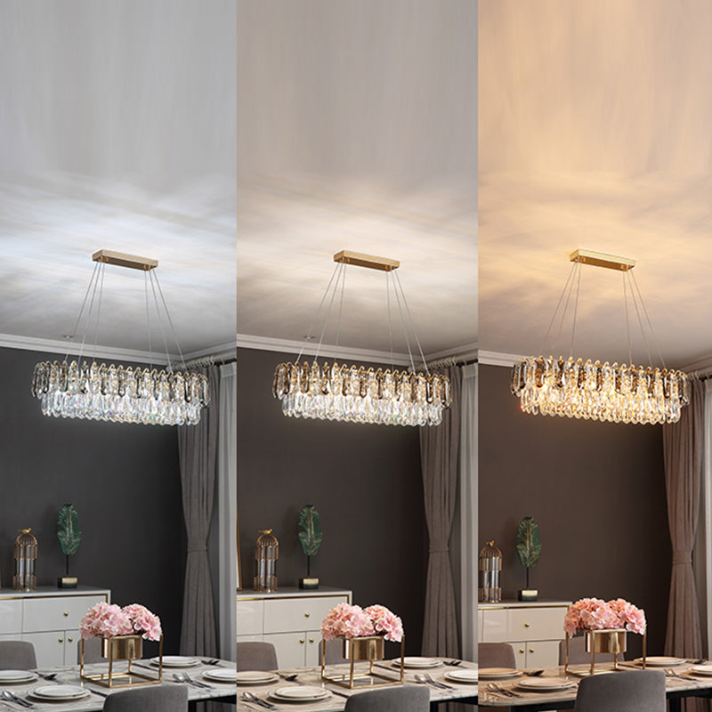 Crystal Dining Pendant Lamp Modern Kitchen Dining Room Crystal Hanging Lamp Fixture