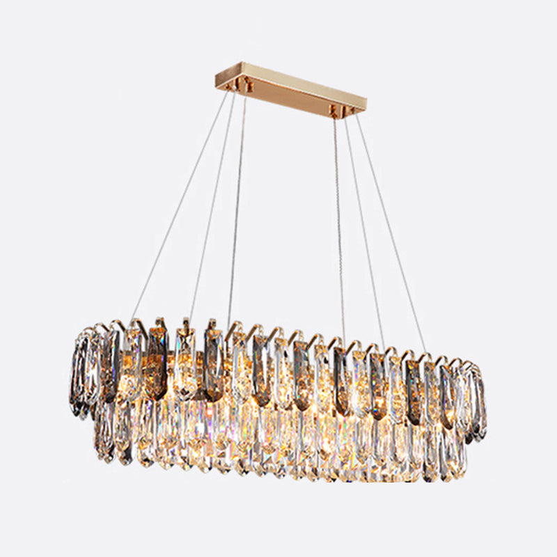 Crystal Dining Pendant Lamp Modern Kitchen Dining Room Crystal Hanging Lamp Fixture